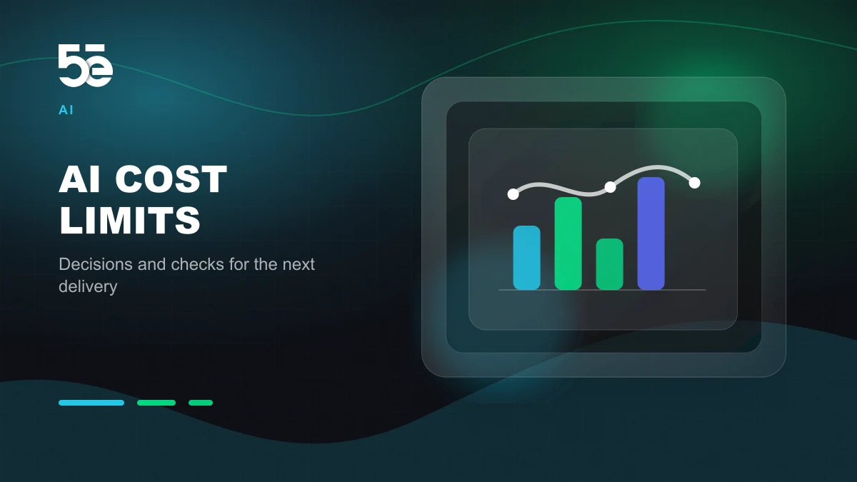 Branded abstract 5e Labs cover image for How to set a cost budget for an AI feature