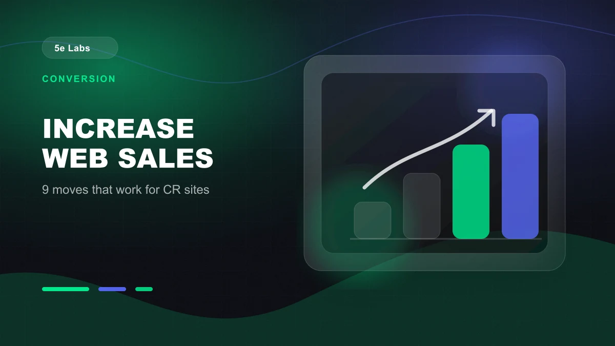 Branded abstract 5e Labs cover image for How to Increase Sales on Your Website: 9 Moves That Actually Work in Costa Rica