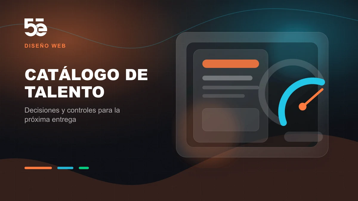 Branded abstract 5e Labs cover image for Sitios de agencias de creadores: un roster útil para compradores