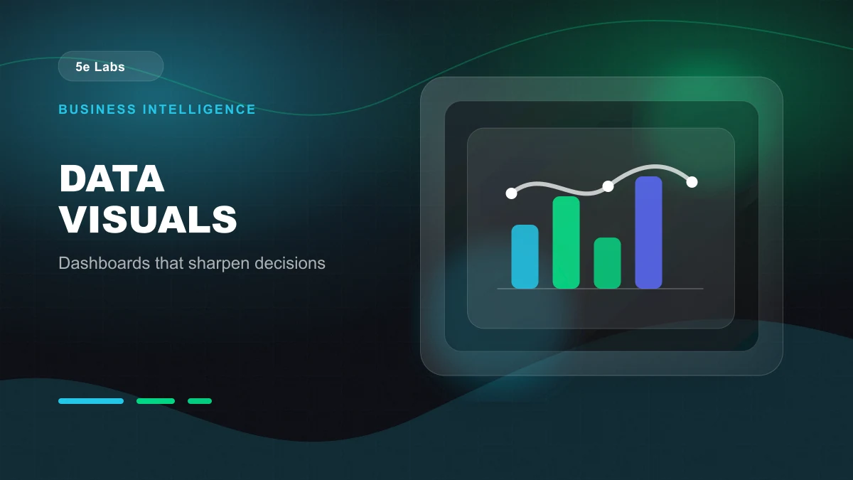 Branded abstract 5e Labs cover image for Data Visualization for Better Business Decisions