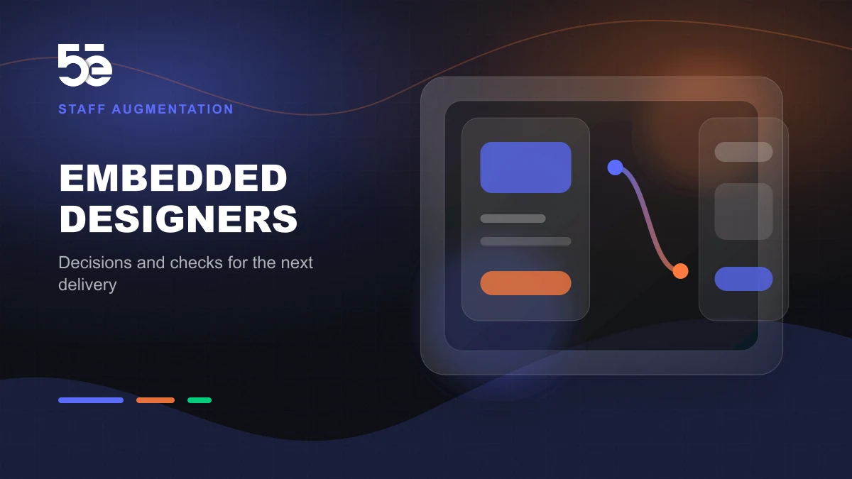 Branded abstract 5e Labs cover image for Embedding designers in an existing component library