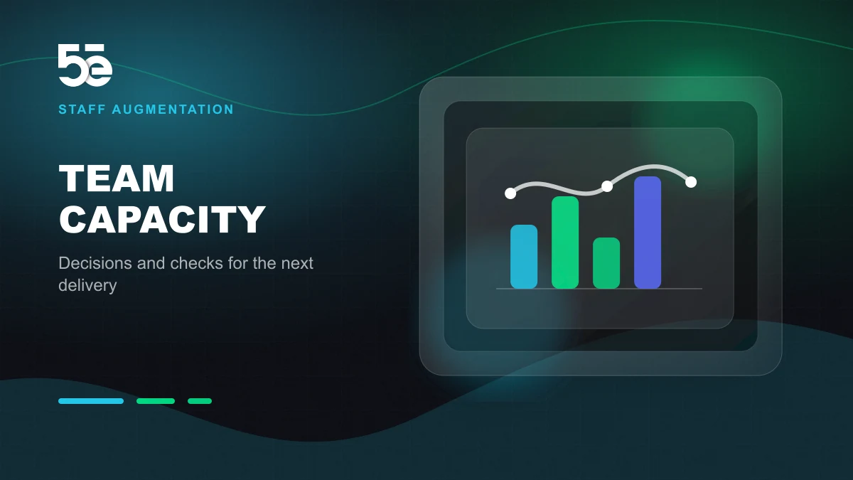 Branded abstract 5e Labs cover image for Capacity planning before adding more developers