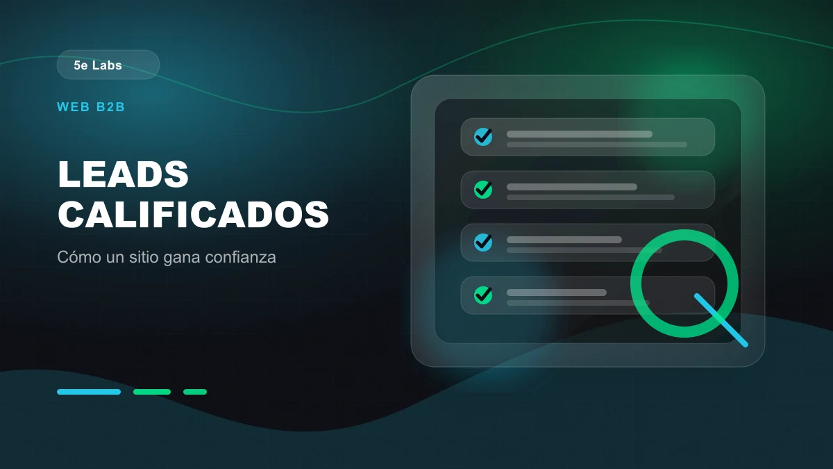 Branded abstract 5e Labs cover image for Diseño web B2B en Costa Rica: cómo atraer leads mejor calificados