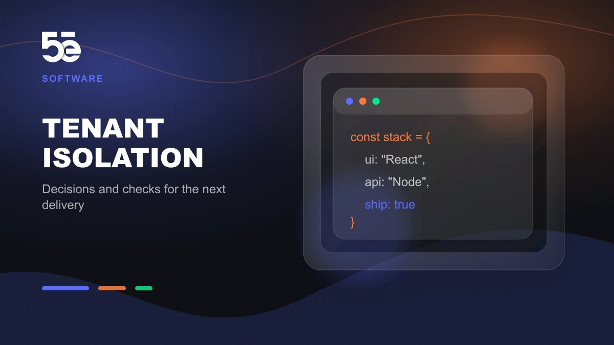 Branded abstract 5e Labs cover image for A tenant isolation checklist for SaaS products