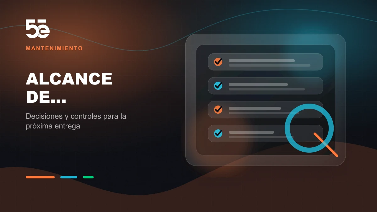 Branded abstract 5e Labs cover image for Qué debe definir un acuerdo de mantenimiento web
