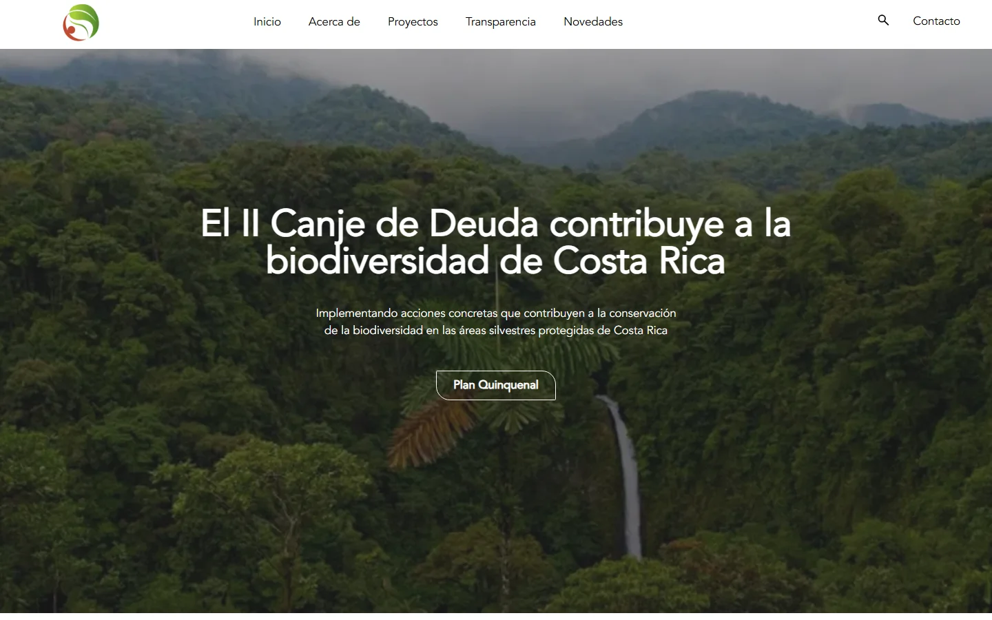 Canje por Bosques homepage captured in October 2026